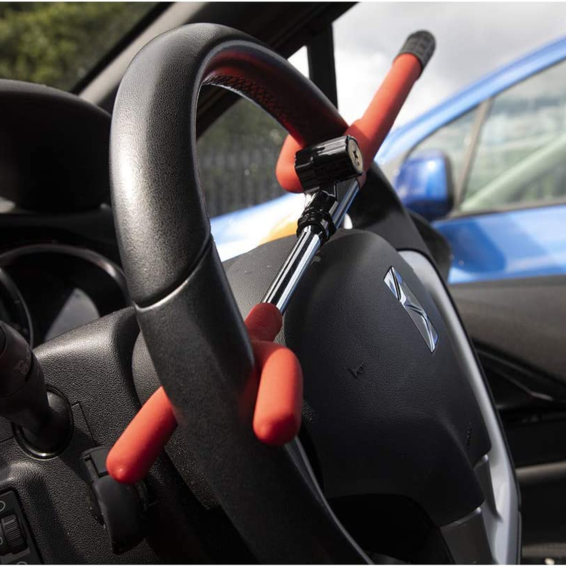 Traba Volante Antirrobo Auto + 2 Llaves 3