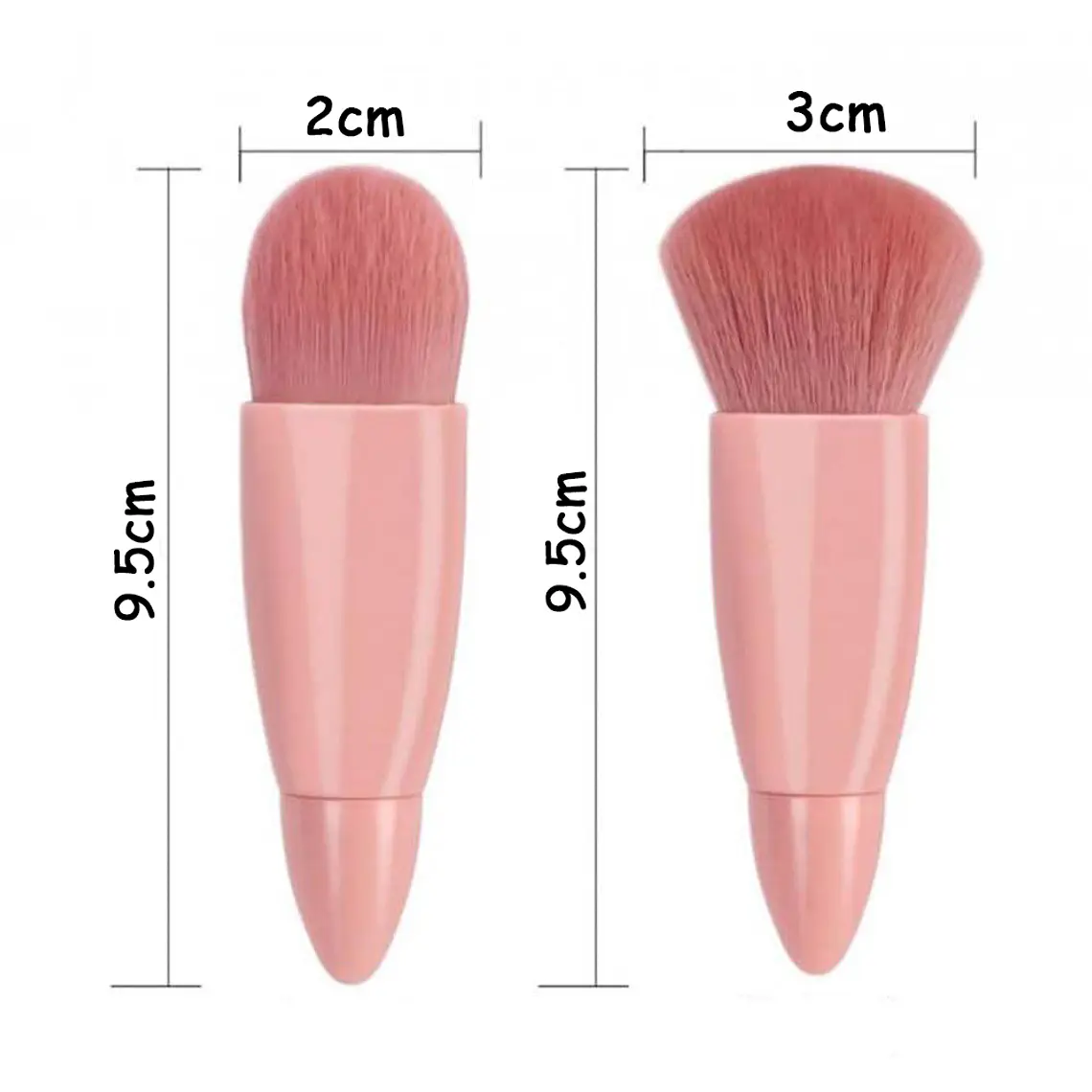 Set 5 Brochas De Maquillaje Con Estuche Espejo 5