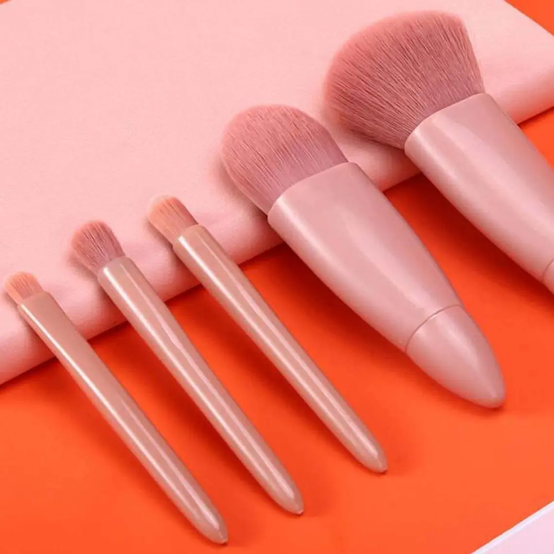 Set 5 Brochas De Maquillaje Con Estuche Espejo 2