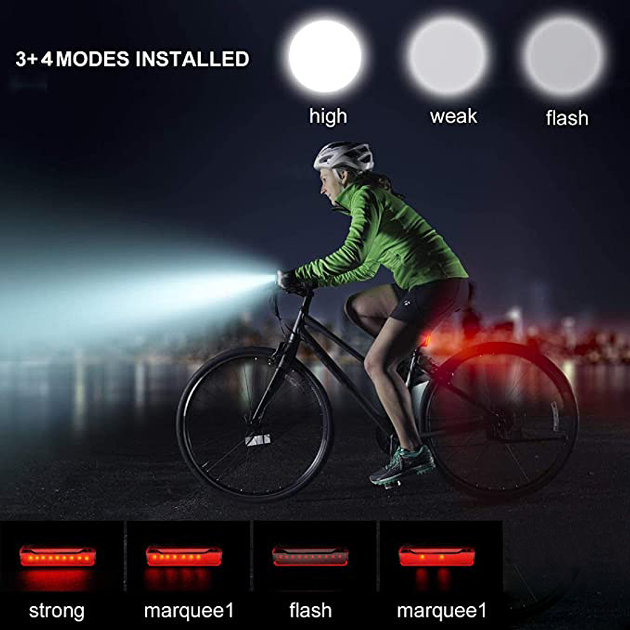 Luz Trasera Para Bicicleta Recargable Usb Linterna Led Bici