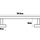 Toallero Baño Barra 40cm Acero Inoxidable - Miniatura 5