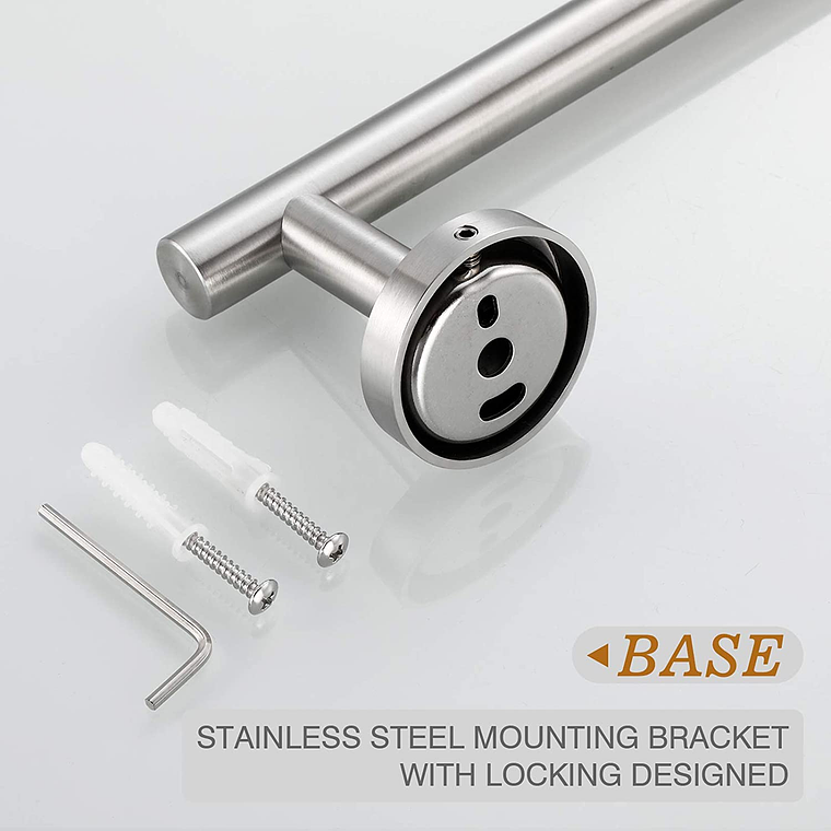 Toallero Baño Barra 40cm Acero Inoxidable 4