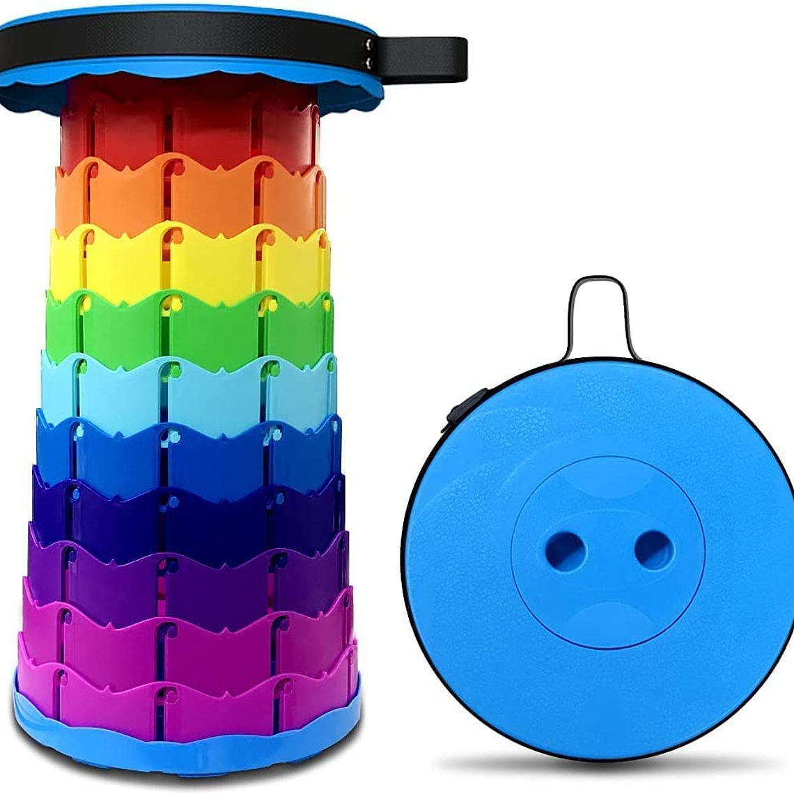 Taburete Plegable Portátil De Plástico Retráctil Silla 1