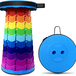 Taburete Plegable Portátil De Plástico Retráctil Silla