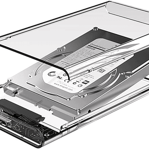 Cofre Case Transparente Disco Duro Sata2.5 Usb3.0