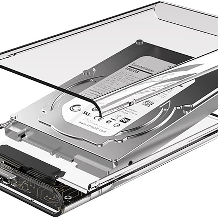 Cofre Case Transparente Disco Duro Sata2.5 Usb3.0 2