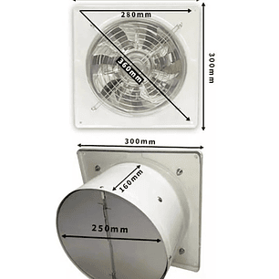 Extractor De Aire Industrial 10 Pulgadas 25cm 100w