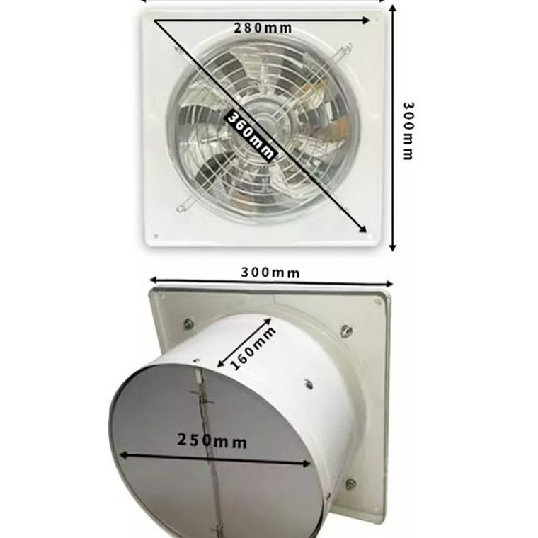 Extractor De Aire Industrial 10 Pulgadas 25cm 100w 2