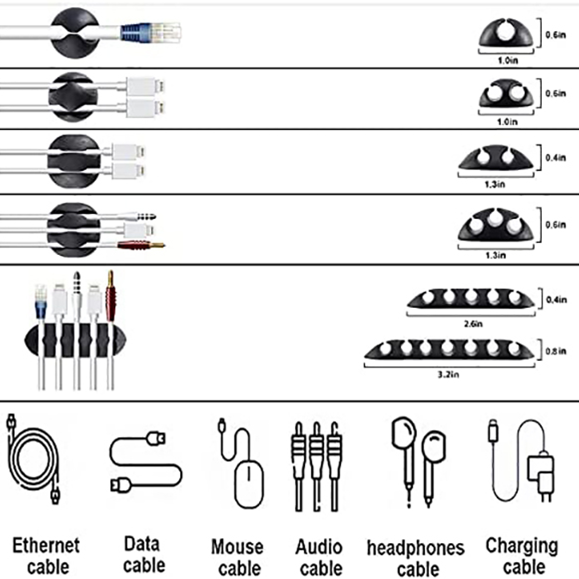Kit Organizador De Gestión De Cables De 173 Piezas 3