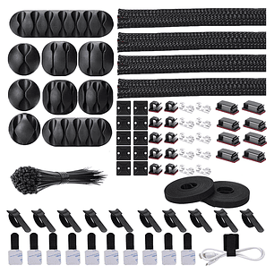 Kit Organizador De Gestión De Cables De 173 Piezas