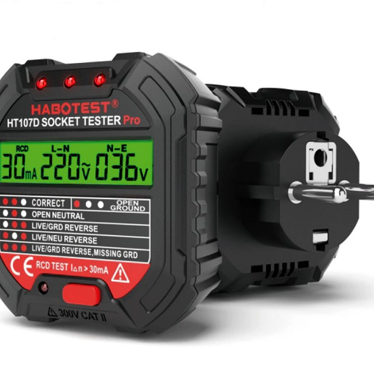 Probador Diferencial Tester De Enchufes 3