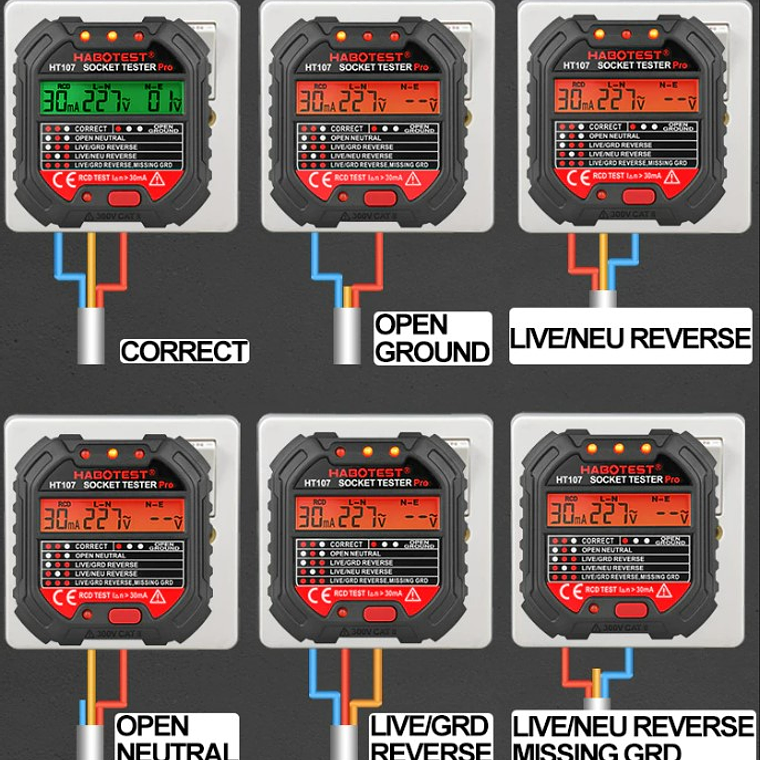 Probador Diferencial Tester De Enchufes 4
