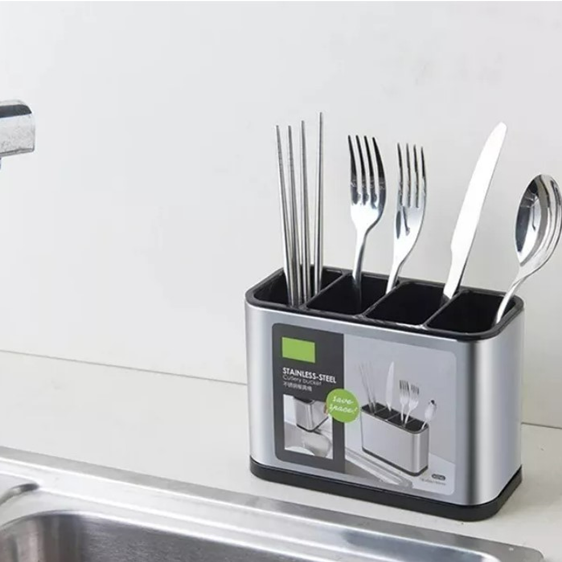 Escurridor De Cubierto Utensilios Cocina Acero Inoxidable 1