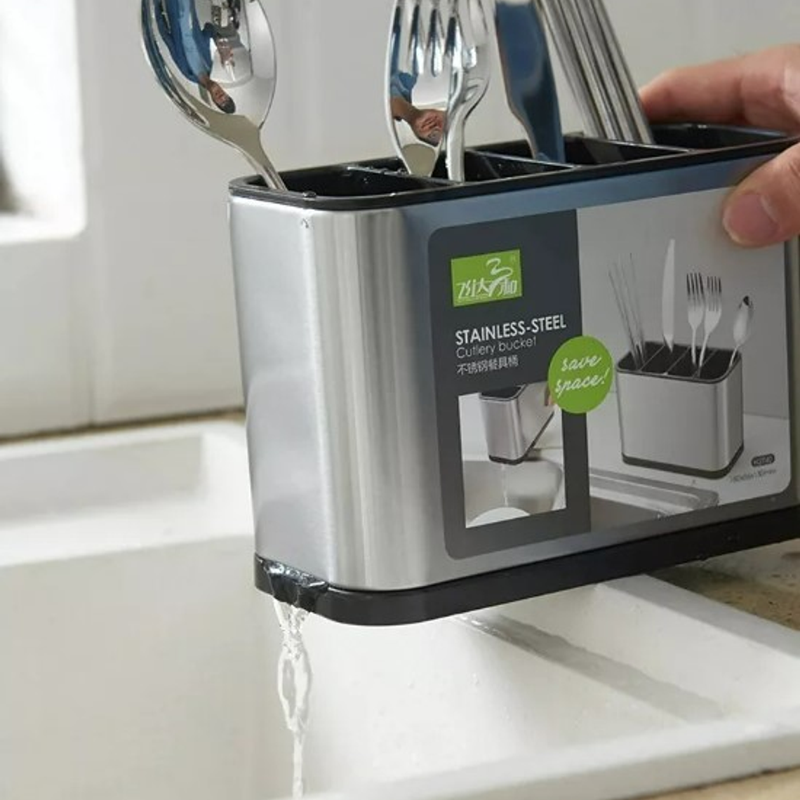 Escurridor De Cubierto Utensilios Cocina Acero Inoxidable 2