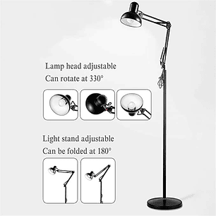 Lámpara De Pie Plegable Flexible Escritorio, Estudio Dibujo