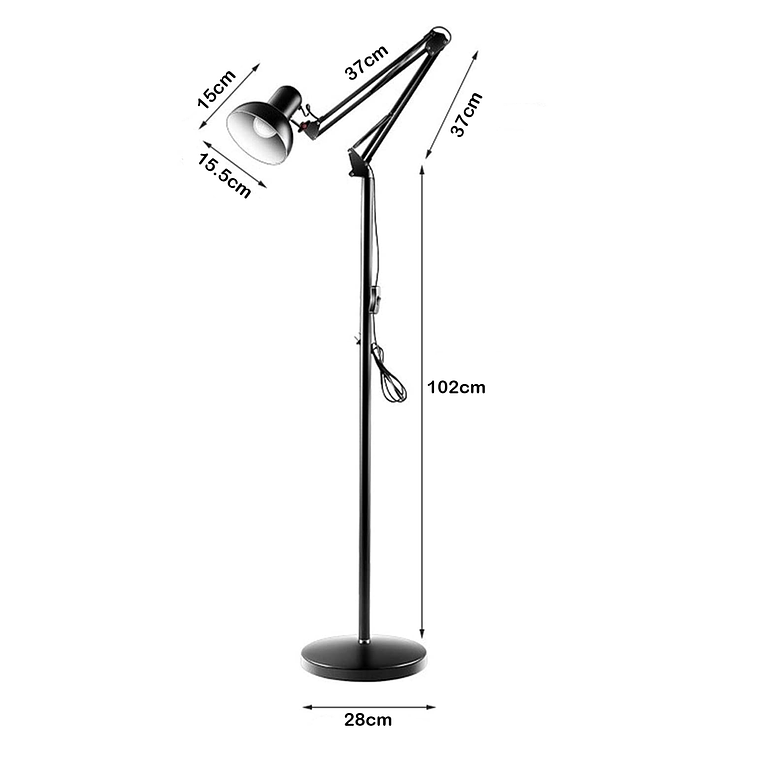 Lámpara De Pie Plegable Flexible Escritorio, Estudio Dibujo 3