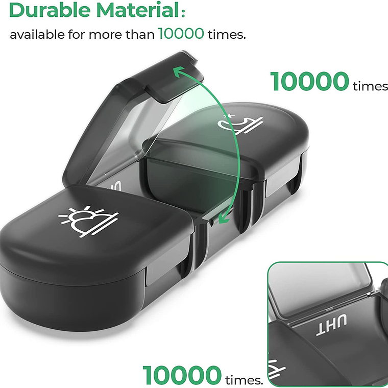 Pastillero Semanal Organizador Portátil 3 Tomas 7 Dias 7
