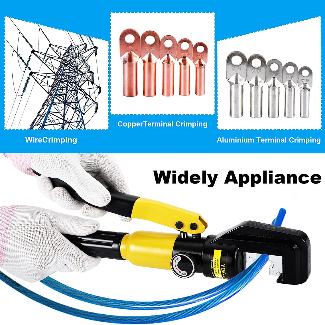 Alicate Aprieta Terminales Prensa Hidraulico 10 Tn 9 Dies 4