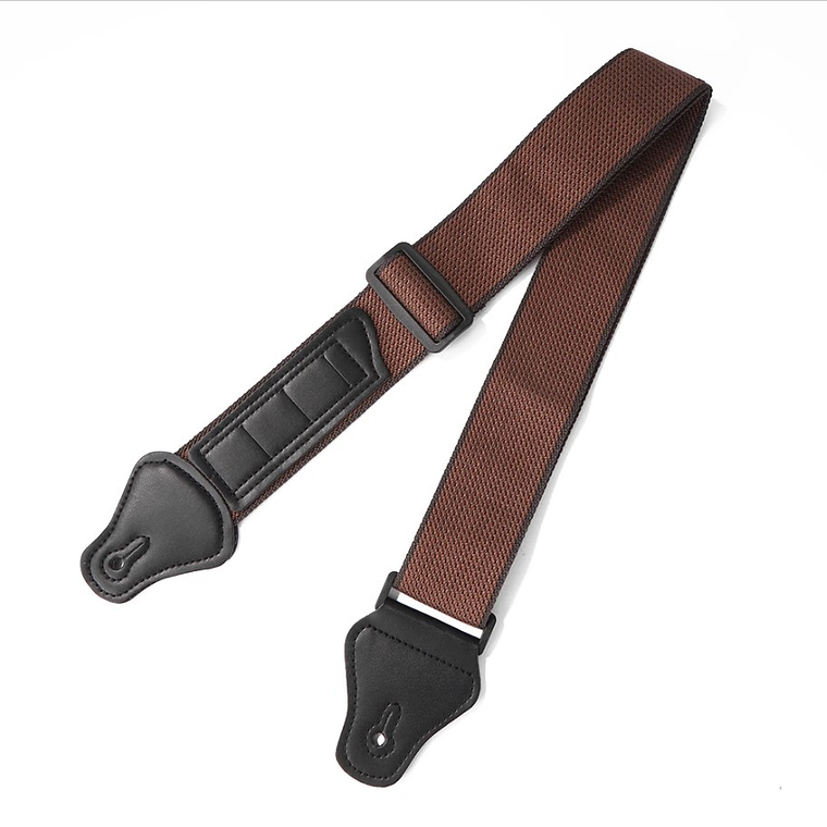 Correa Para Guitarra Y Bajo Puntas Cuero + 3 Uñetas 3