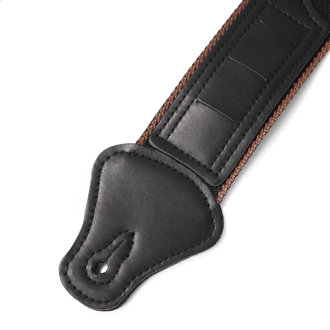 Correa Para Guitarra Y Bajo Puntas Cuero + 3 Uñetas 5