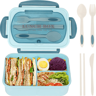 Taper Hermico Para Comidas Contenedor + Cubiertos