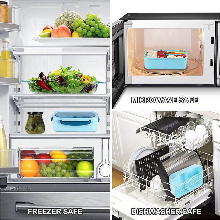 Taper Hermico Para Comidas Contenedor + Cubiertos 9