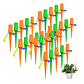 Pack 30 Estacas Riego Por Goteo Automatico Plantas Jardin - Miniatura 1
