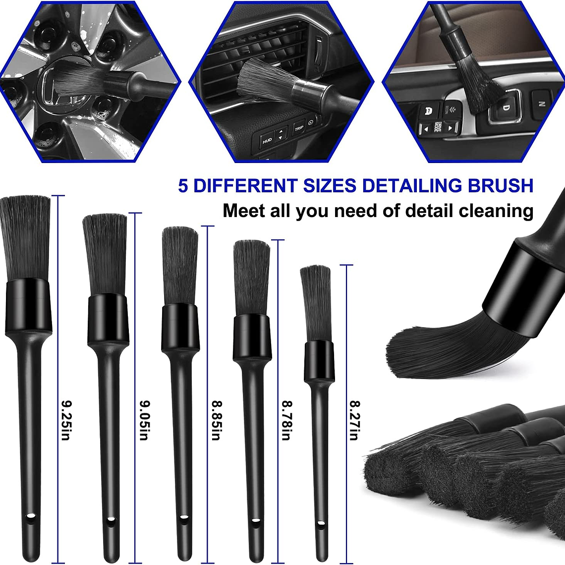 Juego 21 Pzas De Cepillos De Lavado De Autos Pulir Limpieza 5