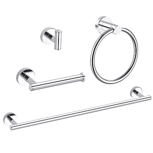 Set De 4 Accesorios Baño Acero Inoxidable
