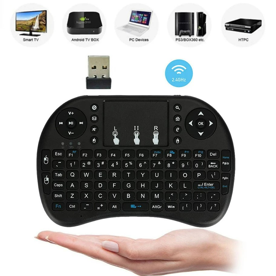 Mini Teclado Inalámbrico Touchpad Smartv Pc