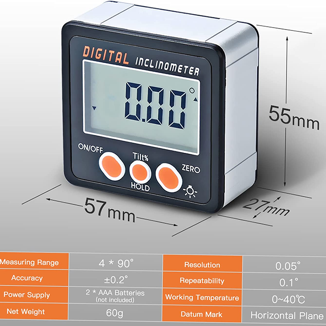 Inclinometro Clinometro Digital Herramientas Imantado 4