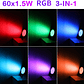 Foco Slim Par Led 60x1,5w 3 En 1 Dmx Disco Fiesta Luces - Miniatura 5