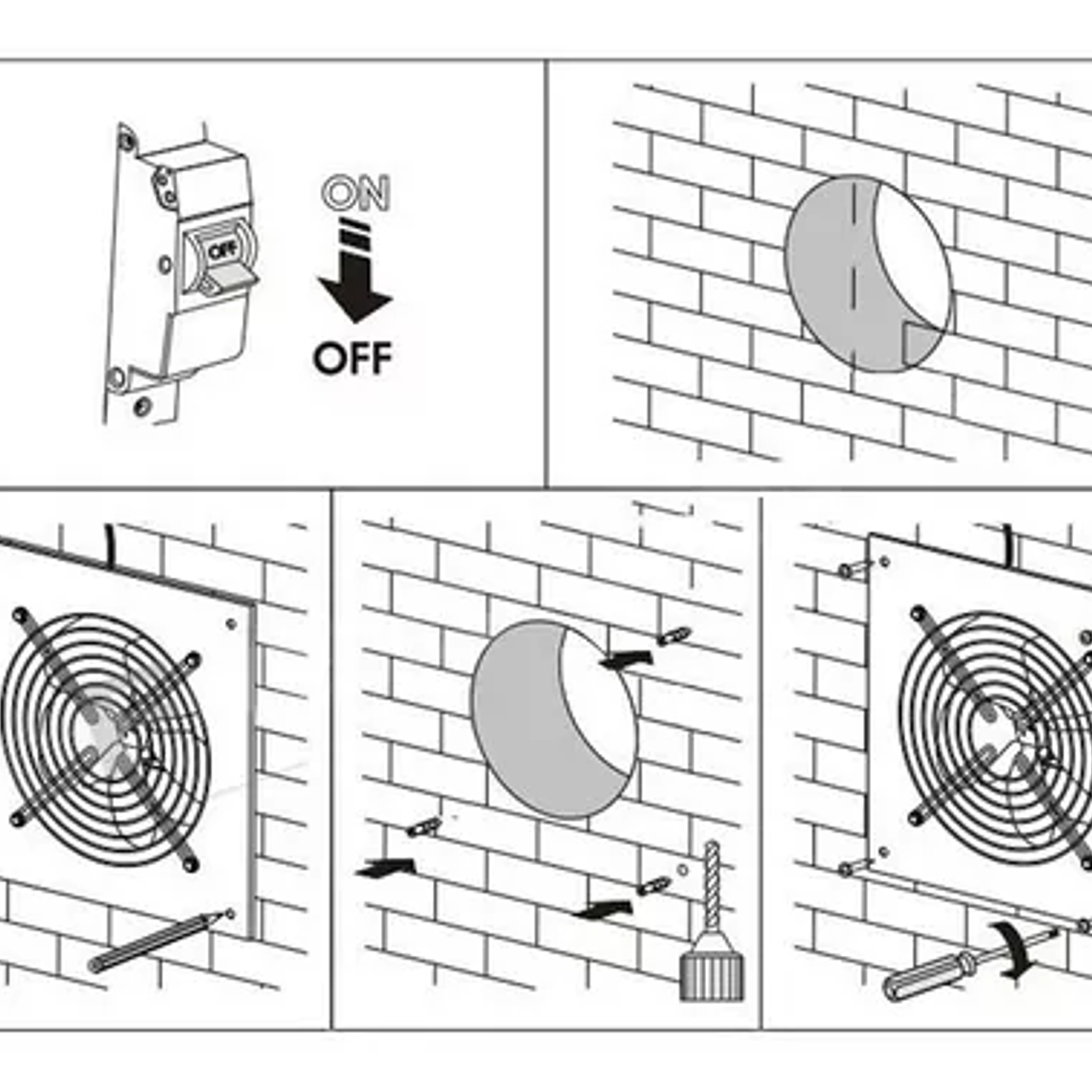 Extractor De Aire Industrial 12 Pulgadas 300mm 120w 7