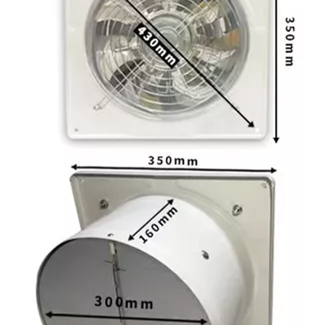 Extractor De Aire Industrial 12 Pulgadas 300mm 120w 6