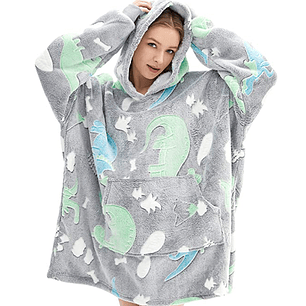 Polerón De Franela Con Capucha Luminoso Brillante Diseños