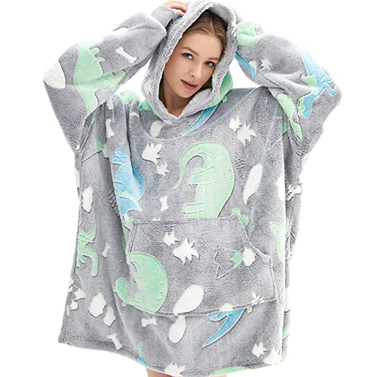 Polerón De Franela Con Capucha Luminoso Brillante Diseños 1