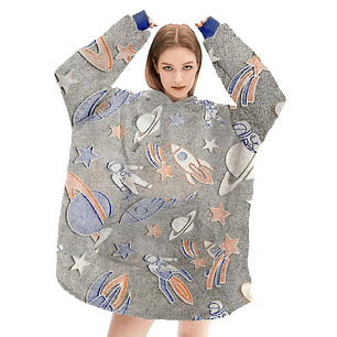 Polerón De Franela Con Capucha Luminoso Brillante Diseños