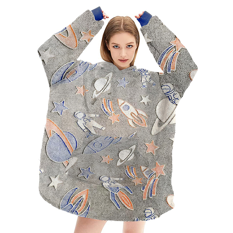 Polerón De Franela Con Capucha Luminoso Brillante Diseños 2