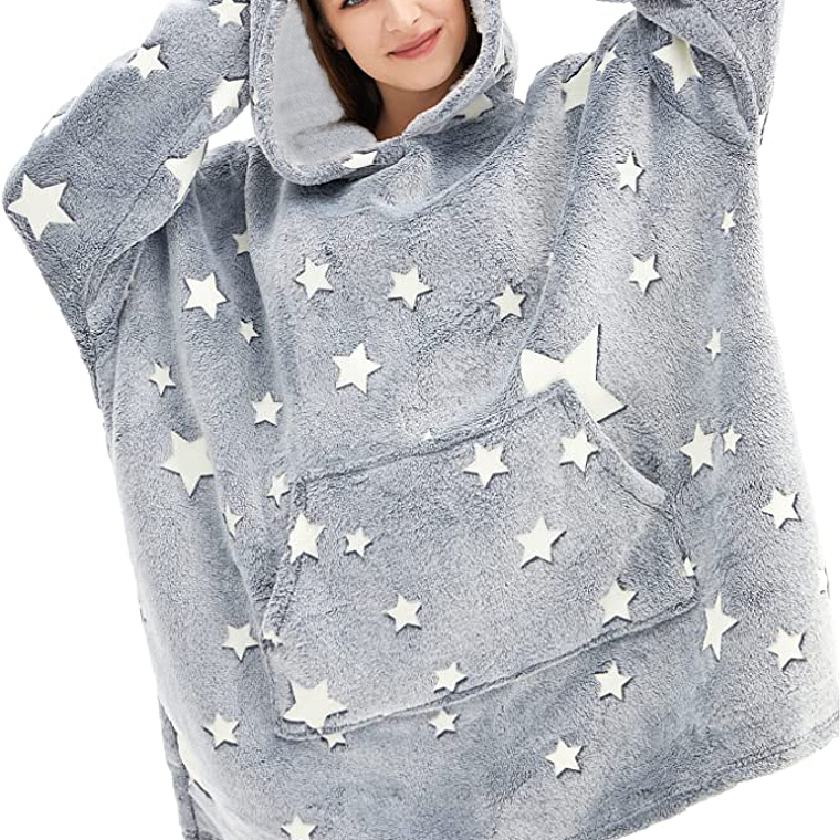 Polerón De Franela Con Capucha Luminoso Brillante Diseños 3