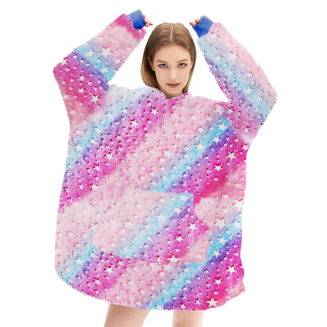 Polerón De Franela Con Capucha Luminoso Brillante Diseños 4