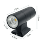 Aplique Lampara Muro Led Luz Doble Cilindro Exterior - Miniatura 7