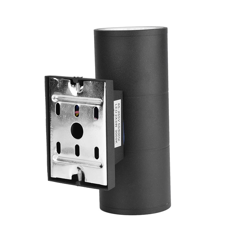 Aplique Lampara Muro Led Luz Doble Cilindro Exterior 3