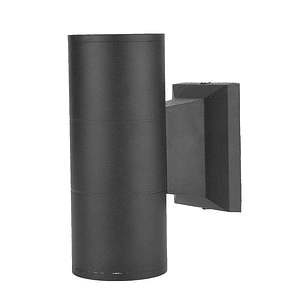 Aplique Lampara Muro Led Luz Doble Cilindro Exterior