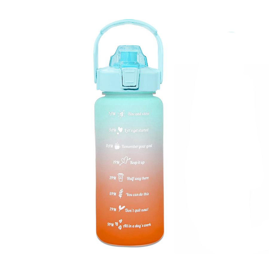 Botella De Agua Motivacional De 2 Litros Deportiva