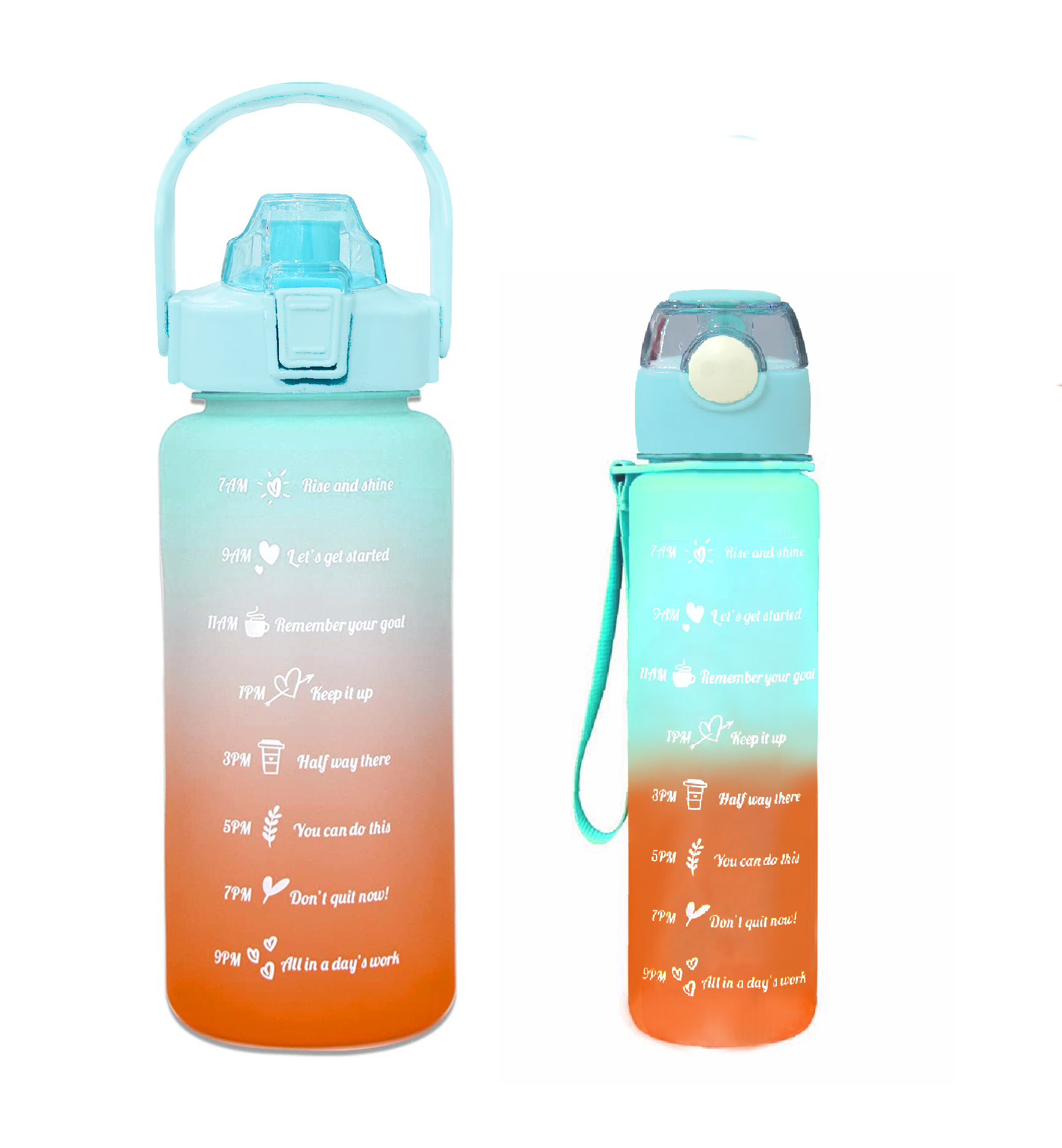 Set 2 Botella De Agua Motivacional 2 Litros + 900ml Deporte - LhuaStore –  Lhua Store