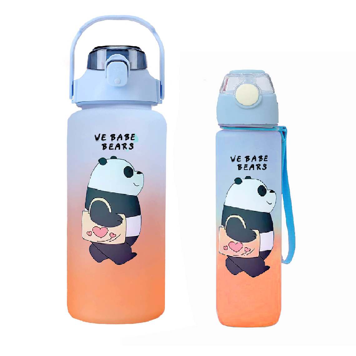 Pack 2 Botellas Agua Motivacional De 2 Litros Y 900ml Osos 3