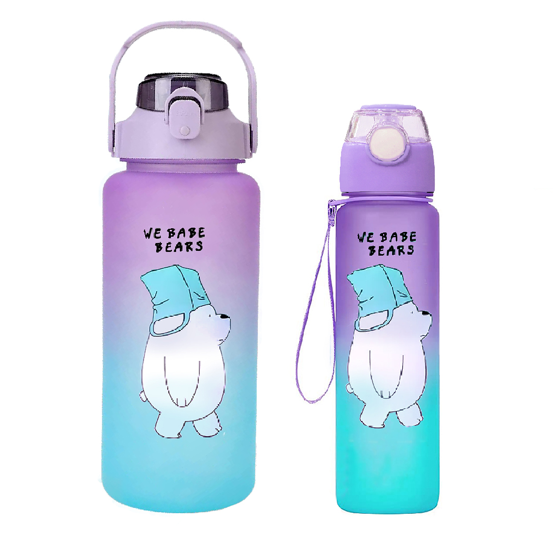 Pack 2 Botellas Agua Motivacional De 2 Litros Y 900ml Osos 4