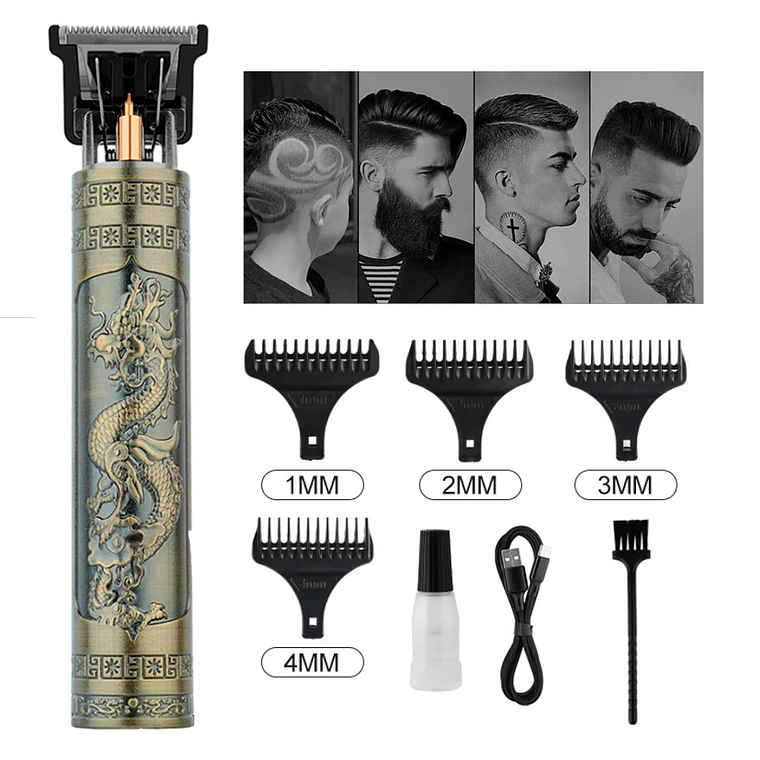 Máquina Cortadora Pelo Metálica Recargable Usb 1