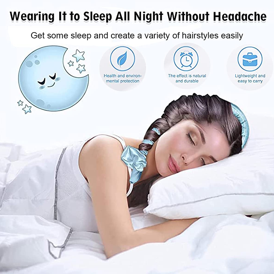 Onduladora Rizadora De Seda Ondas Sin Calor Para Cabello 2