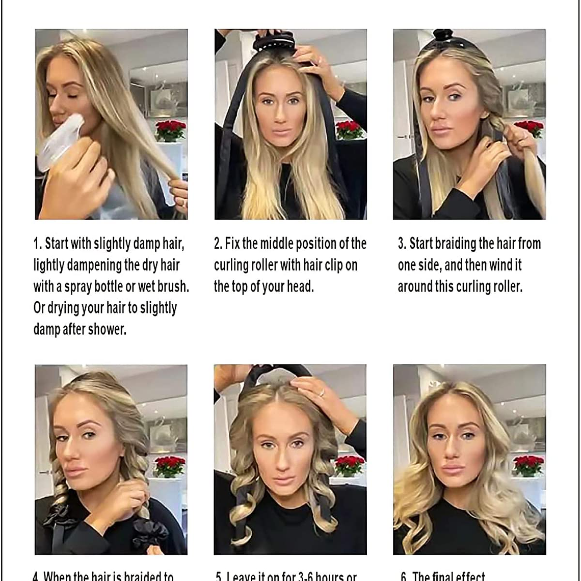 Onduladora Rizadora De Seda Ondas Sin Calor Para Cabello 5